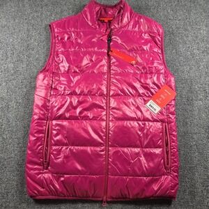 New Redvanly Mens S Bolton Puffer Vest Full Zip Lightweight Sangria